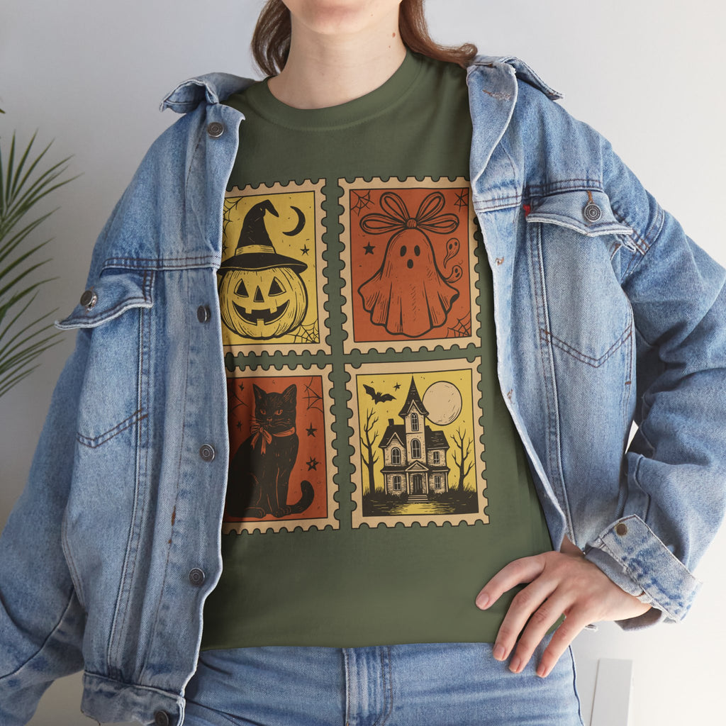 Halloween Stamp Collection Unisex Cotton Tee