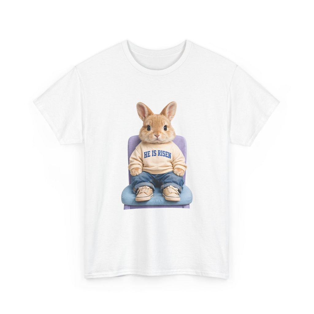 Easter 'He Is Risen' Bunny Unisex Cotton Tee