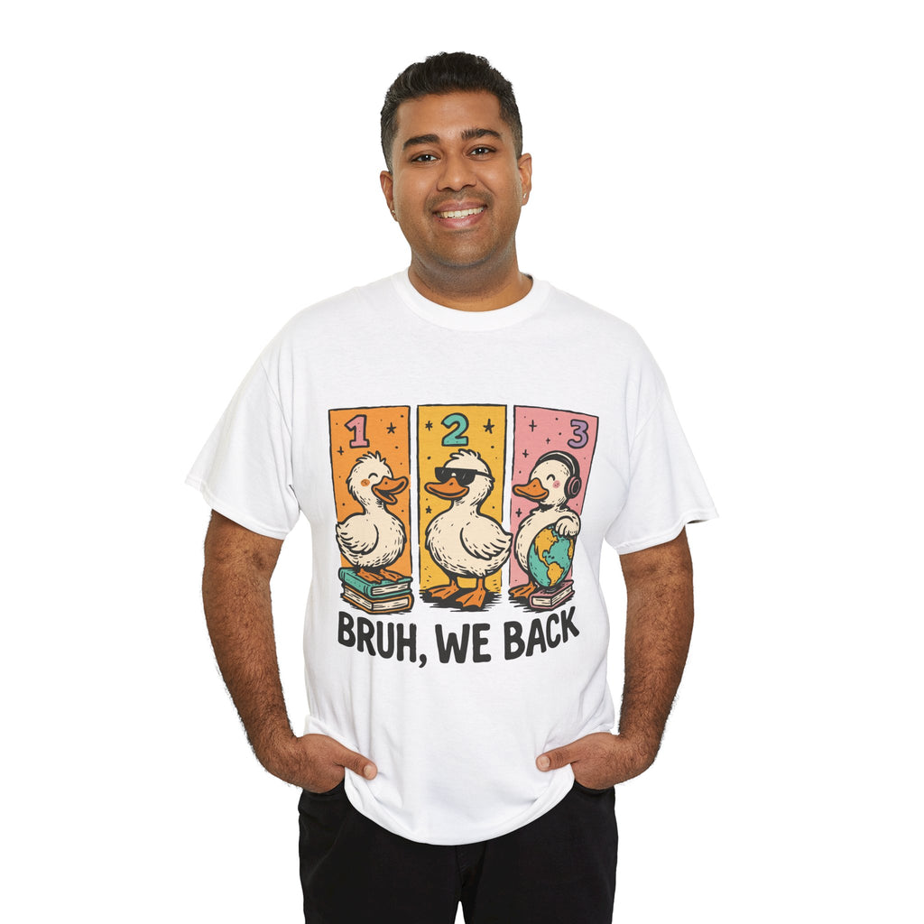 "BRUH WE BACK" Funny Animal Graphic Tee,
