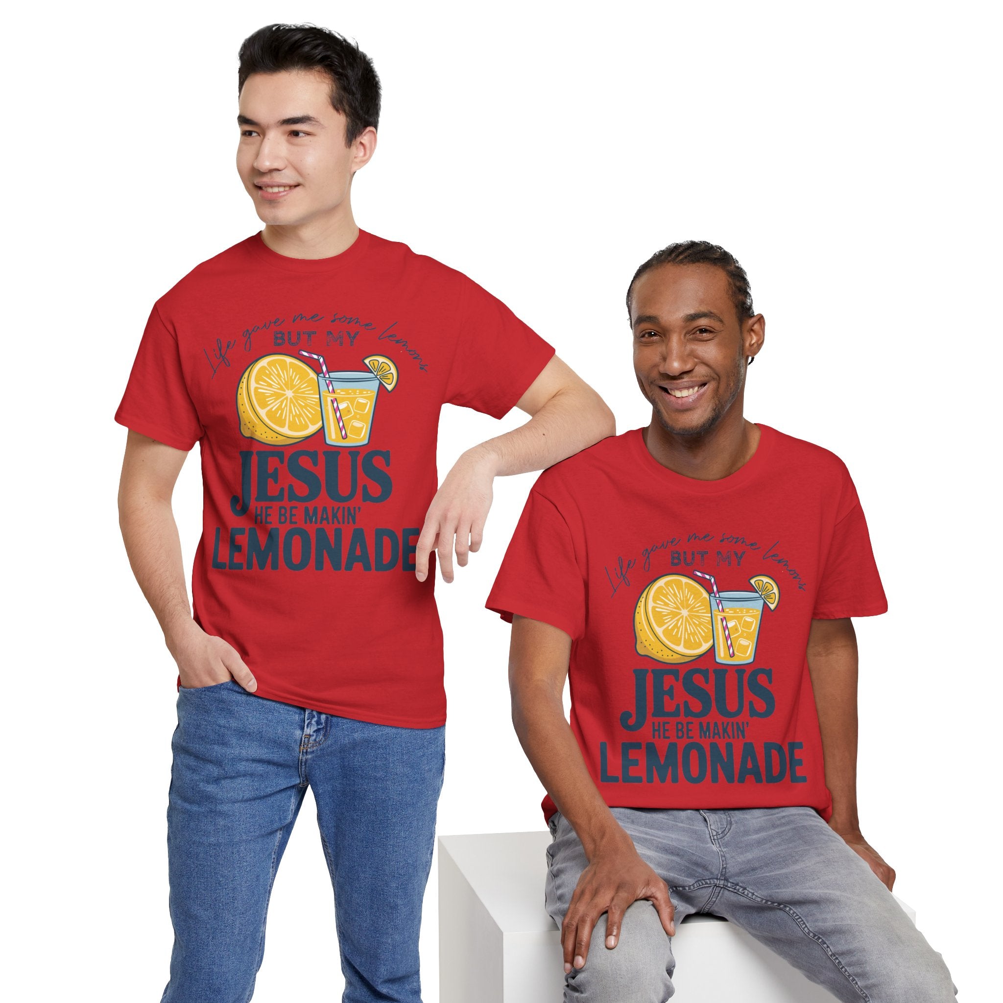 Christian Lemonade T-Shirt — “Life Gave Me Some Lemons but My Jesus He Be Makin’ Lemonade”Unisex Cotton Tee