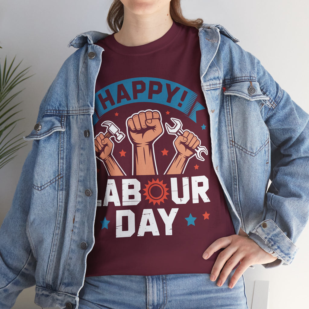 Happy US Labour Day Unisex Heavy Cotton T-Shirt