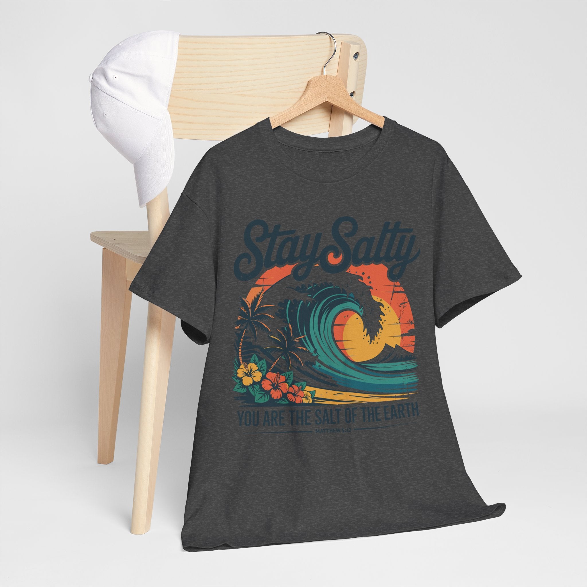 Stay Salty Beach Tee — "You are the salt of the earth (Matthew 5:13)"Unisex Cotton Tee