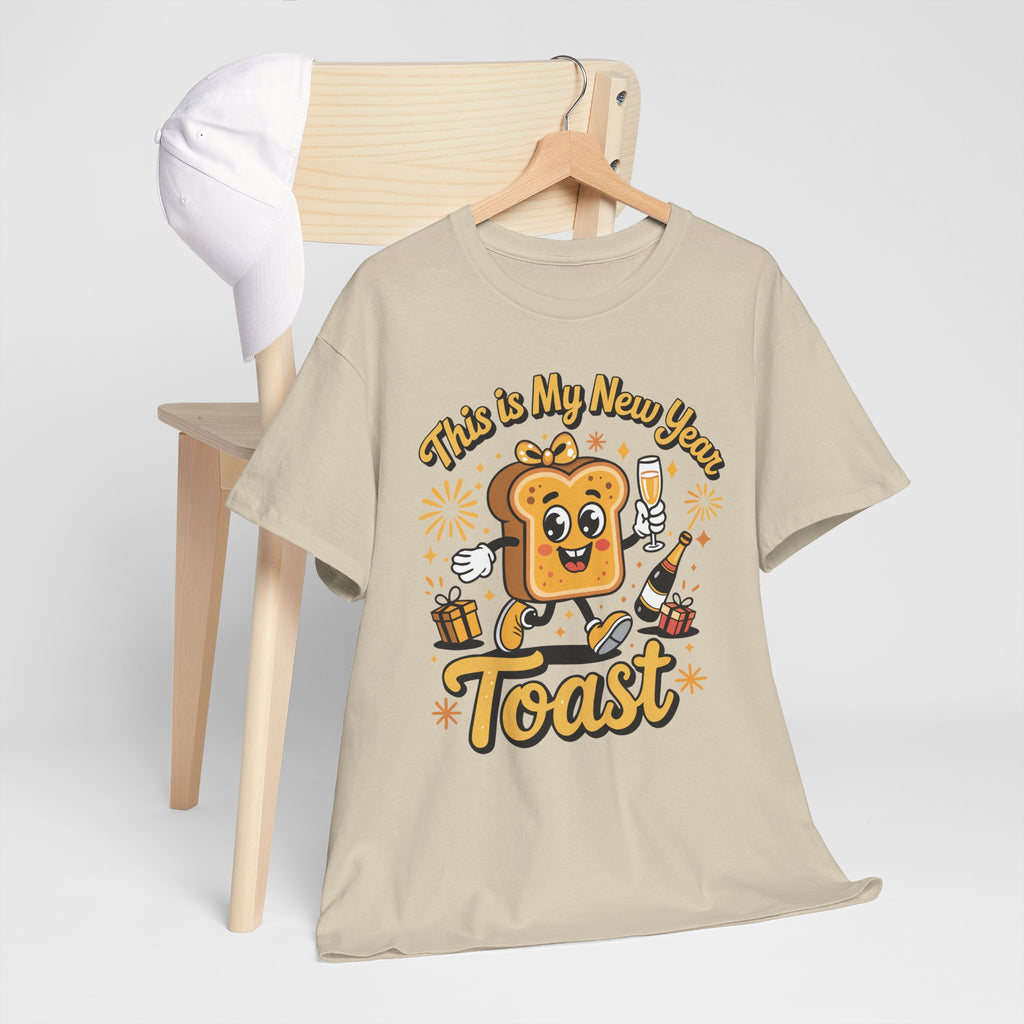 New Year Toast T-Shirt — "This Is My New Year Toast" Champagne & Fireworks Unisex Cotton Tee