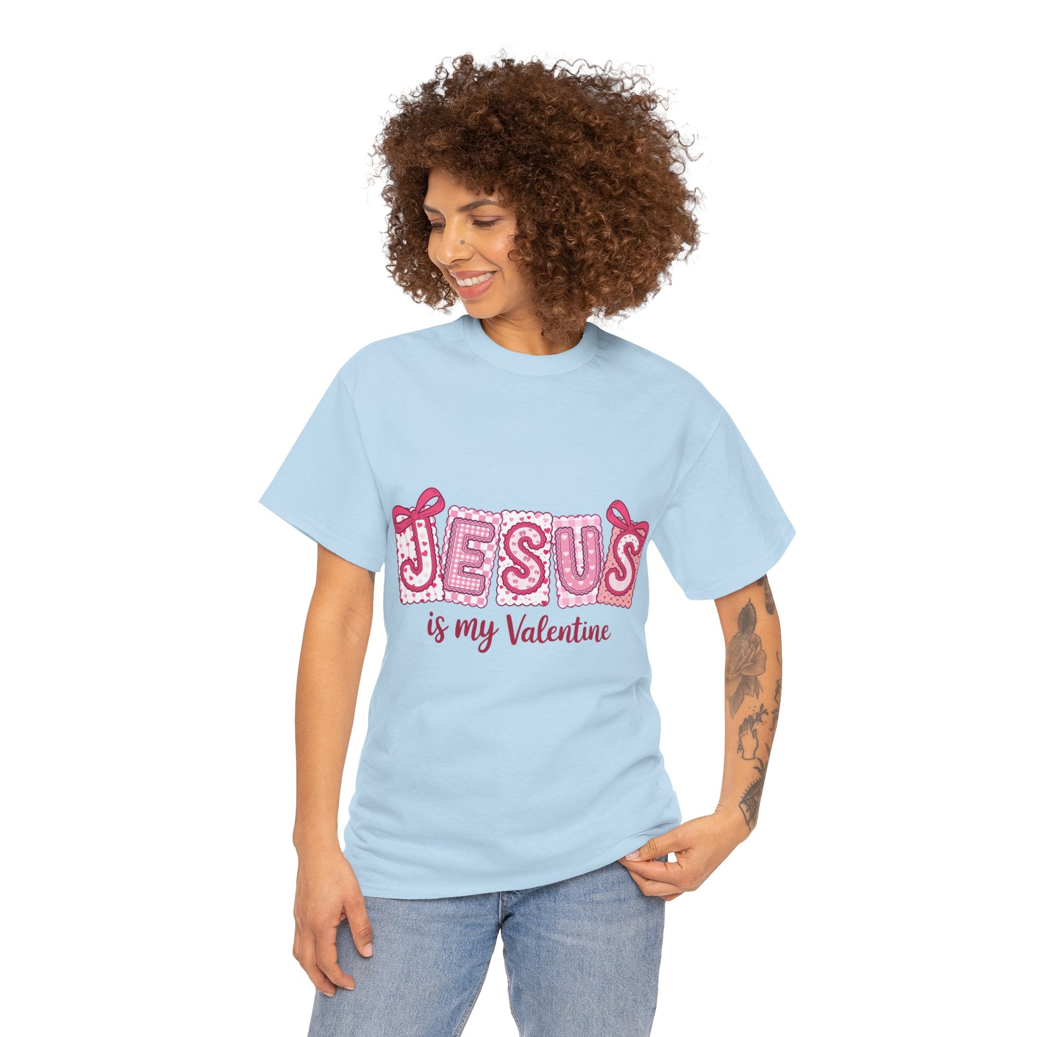 Jesus Is My Valentine T-Shirt — Pink Christian Valentine Unisex Cotton Tee