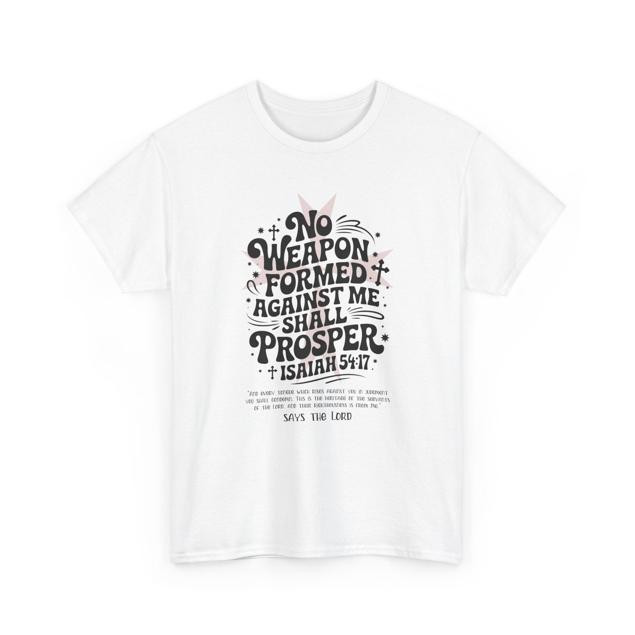Christian Cross Text Art T-Shirt — Faith & Salvation Unisex Cotton Tee