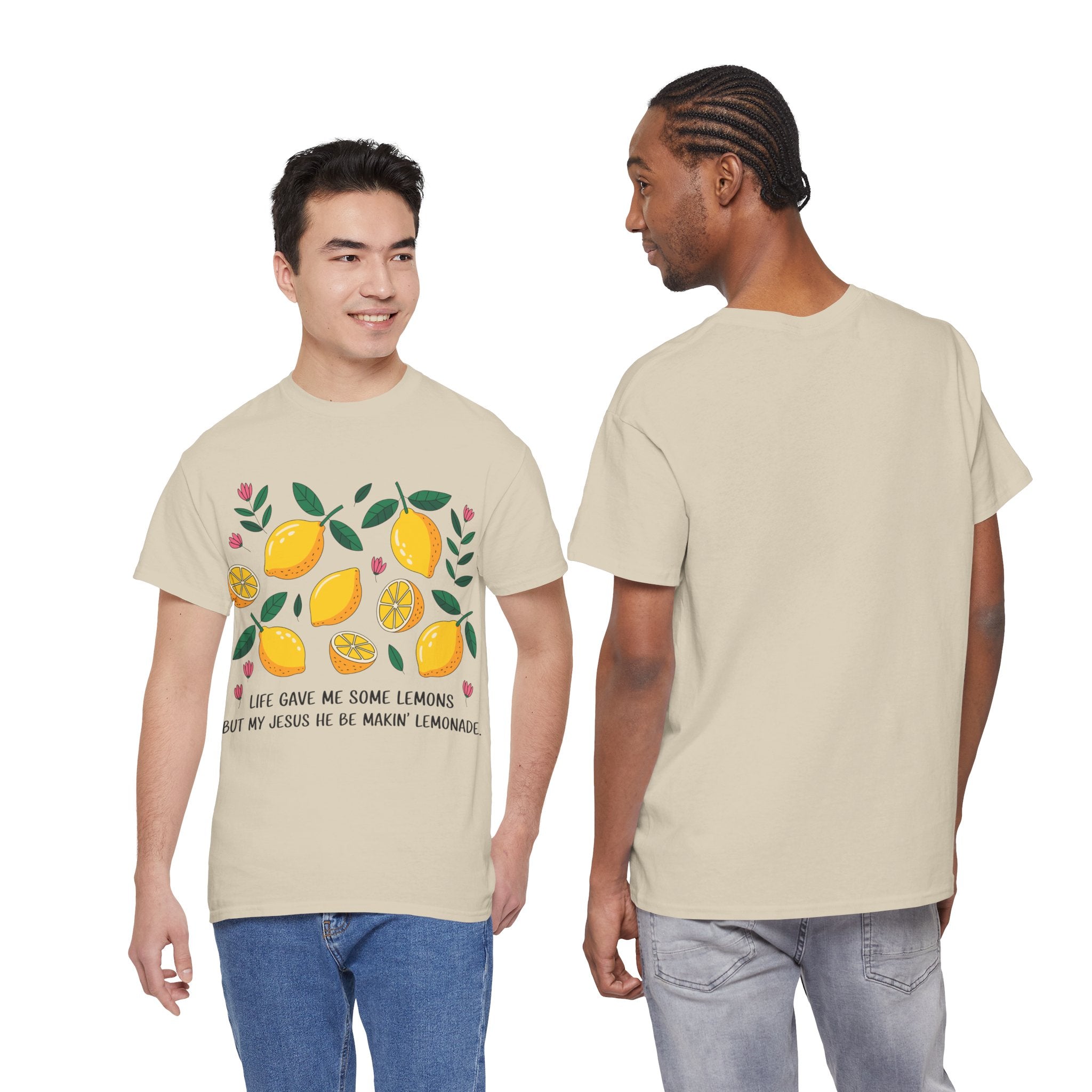 Christian Lemonade Tee — "Life gave me some lemons but my Jesus he be makin’ lemonade"Unisex Cotton Tee