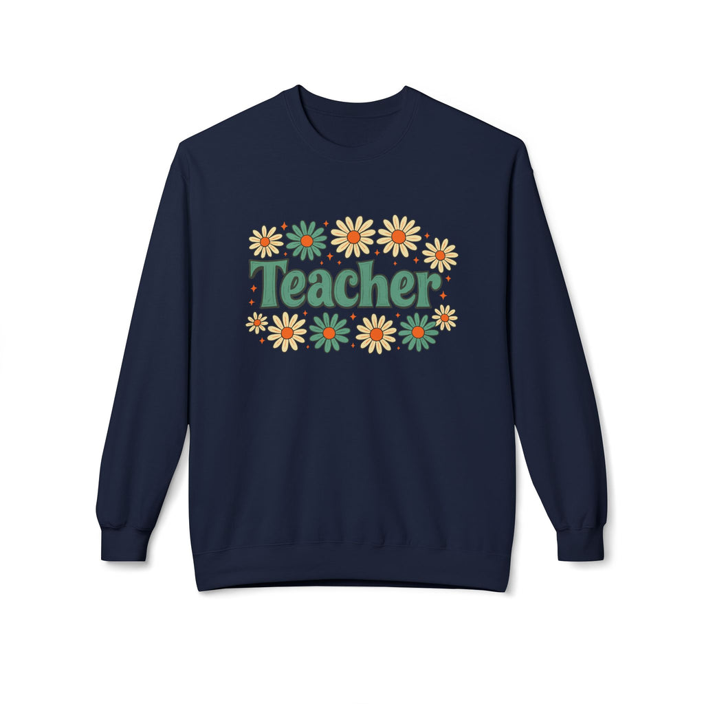 Teacher Floral Crewneck Sweatshirt