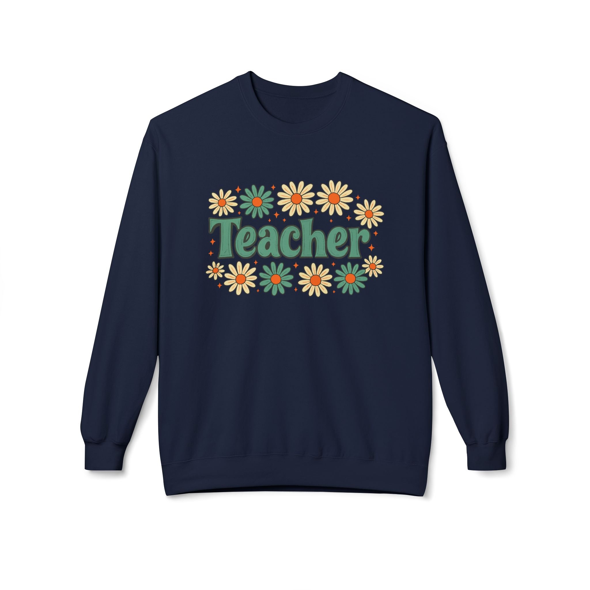 Teacher Floral Crewneck Sweatshirt