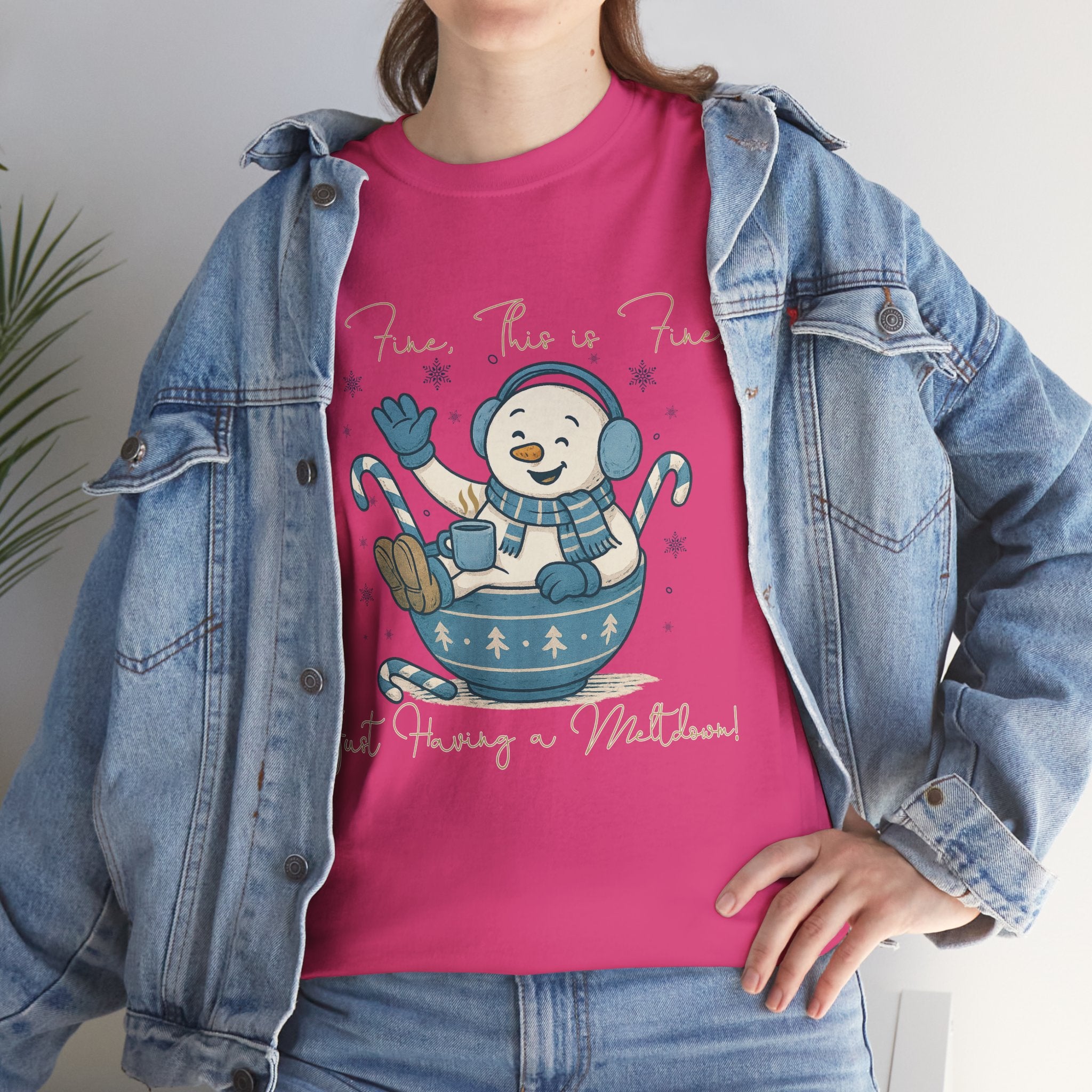 Snowman Hot Cocoa Unisex Cotton Tee
