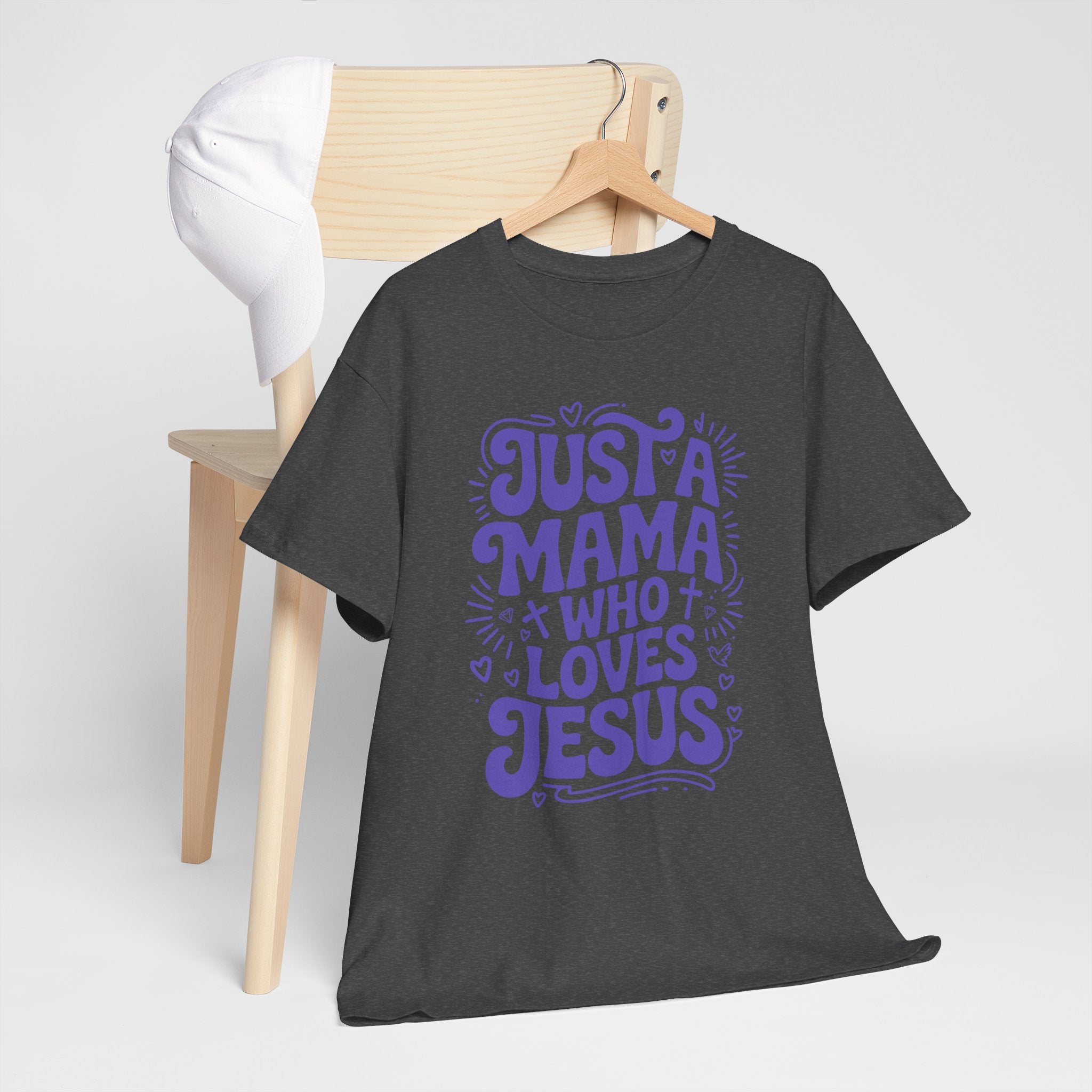 Mama Who Loves Jesus T-Shirt — Bright Green Bubbly Faith Unisex Cotton Tee