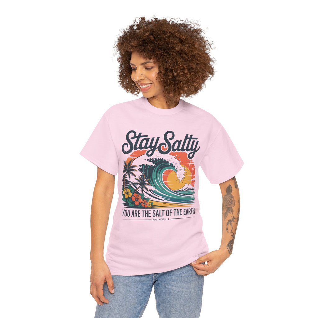 Stay Salty Beach Tee — "You are the salt of the earth (Matthew 5:13)"Unisex Cotton Tee