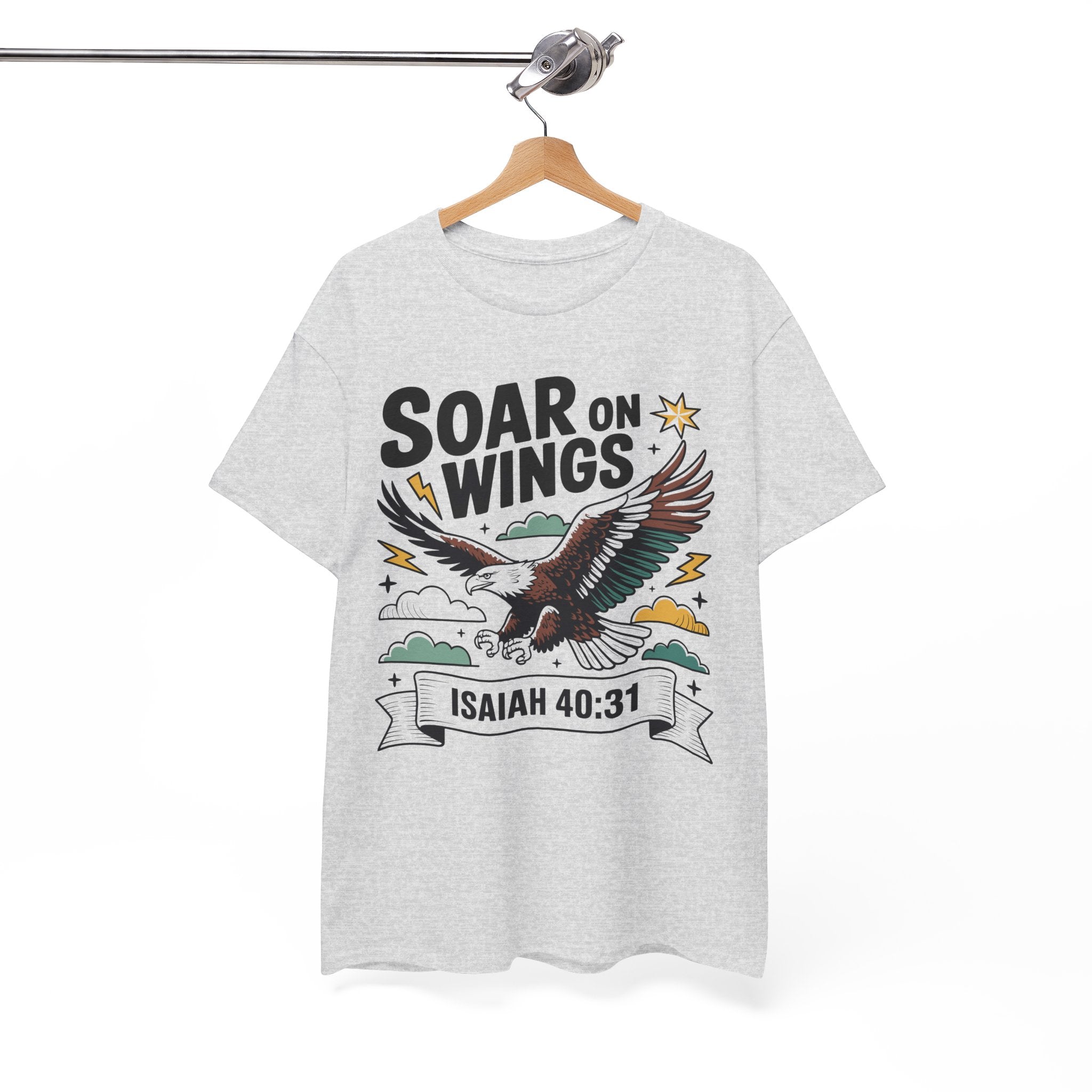 Isaiah 40:31 "Soar on Wings" Eagle Unisex Cotton T-Shirt