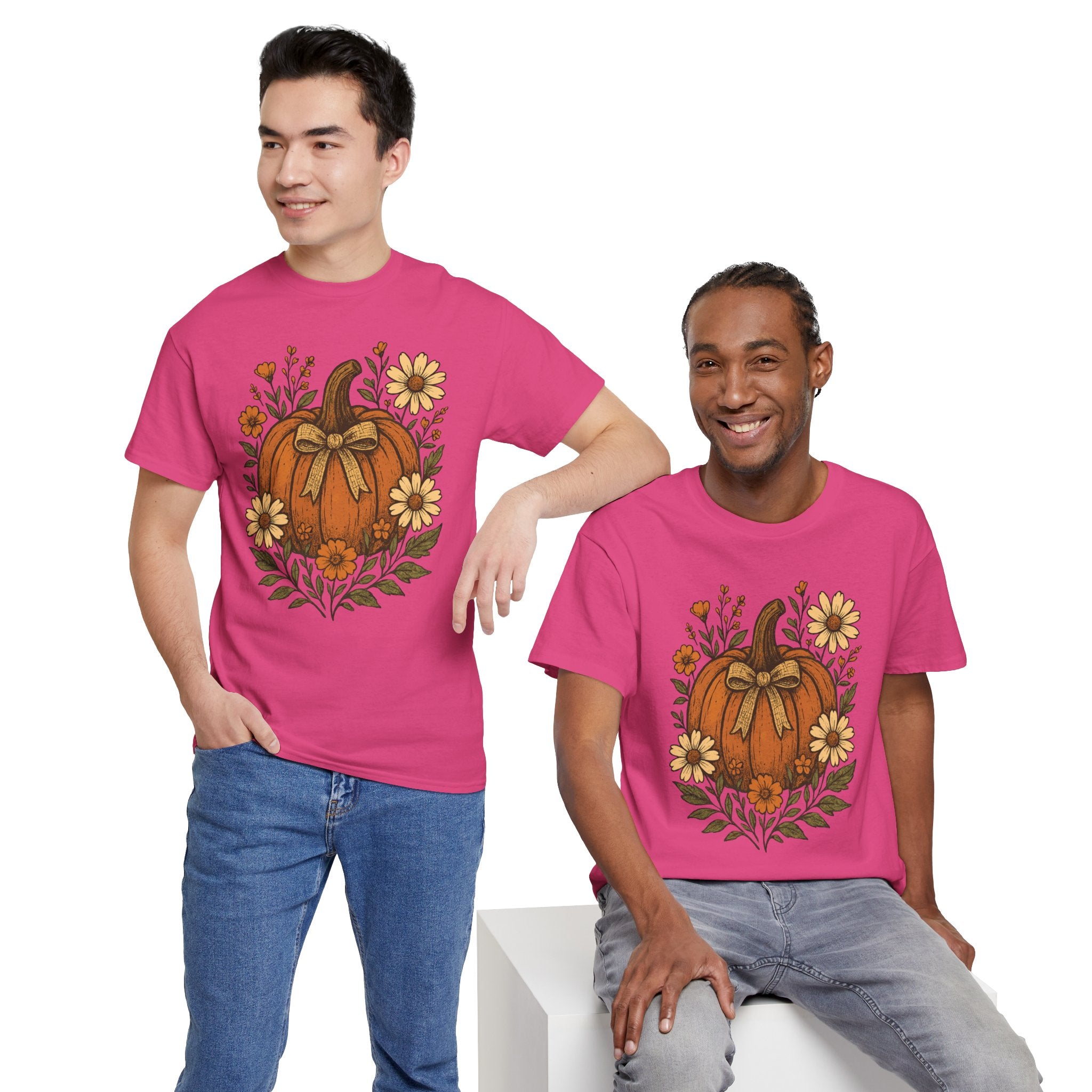 Pumpkin Daisy Unisex Cotton Tee