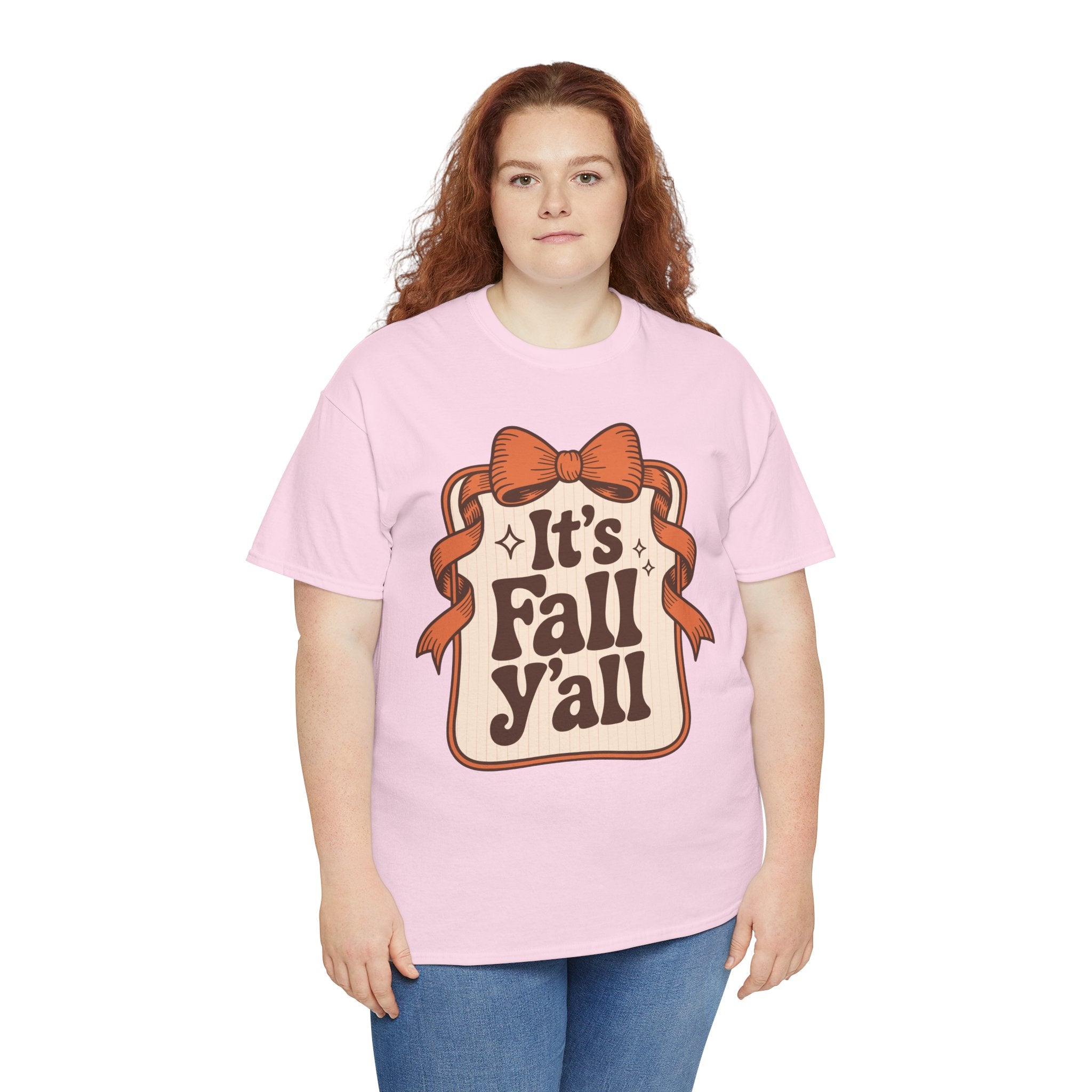 It’s Fall Y’all Autumn Ribbon Unisex Cotton Tee