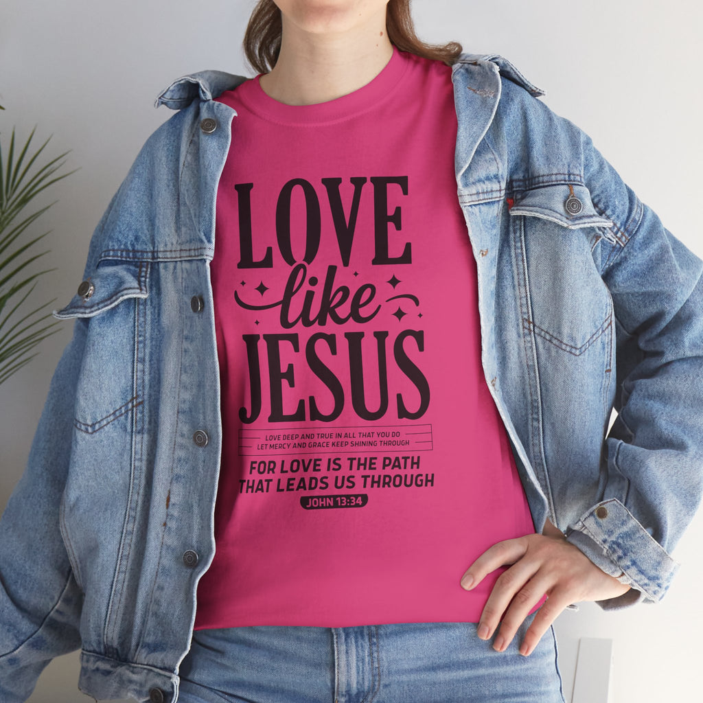 Love Like Jesus Tee — John 13:34 Faith-Inspired Christian Unisex Cotton T-Shirt
