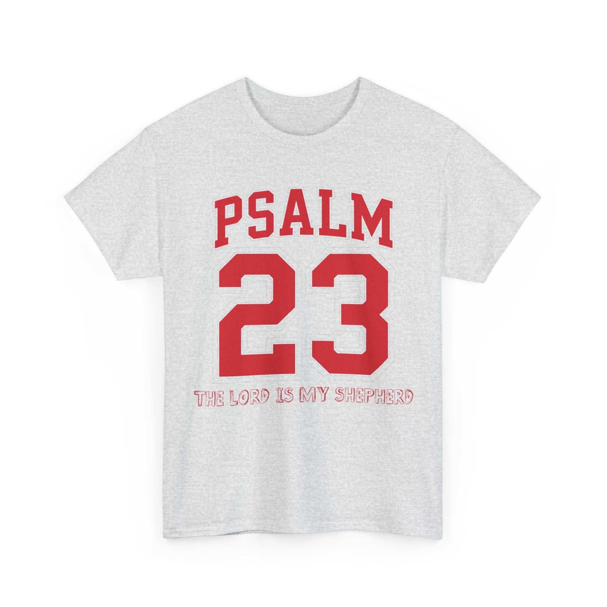 Psalm 23 Varsity T-Shirt — “The Lord Is My Shepherd” Unisex Cotton Tee