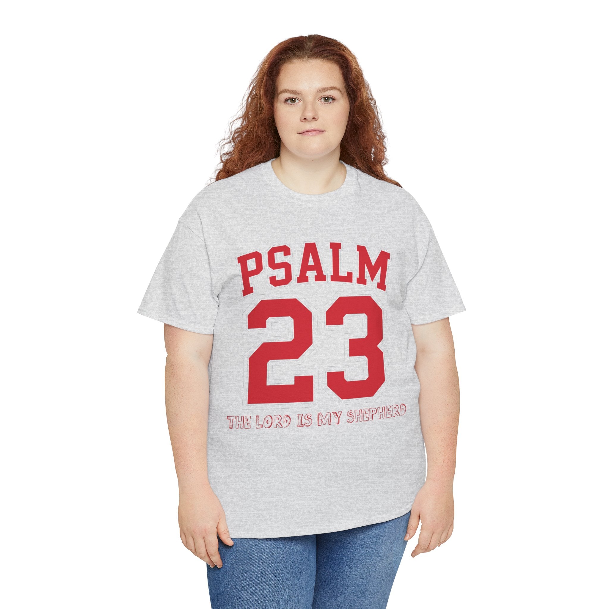 Psalm 23 Varsity T-Shirt — “The Lord Is My Shepherd” Unisex Cotton Tee