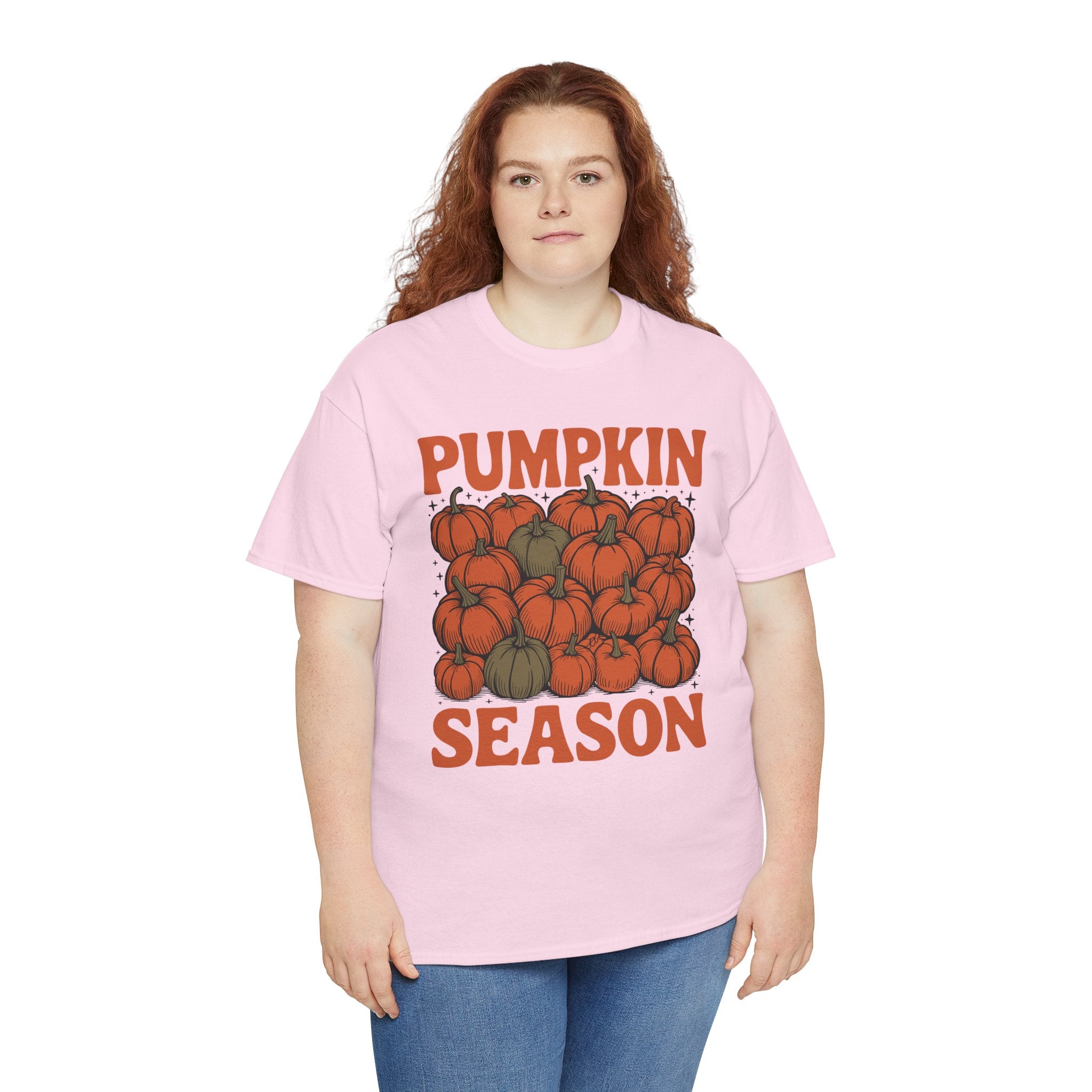 Pumpkin Season Tee — Fall Pumpkin Pile Unisex Cotton Tee