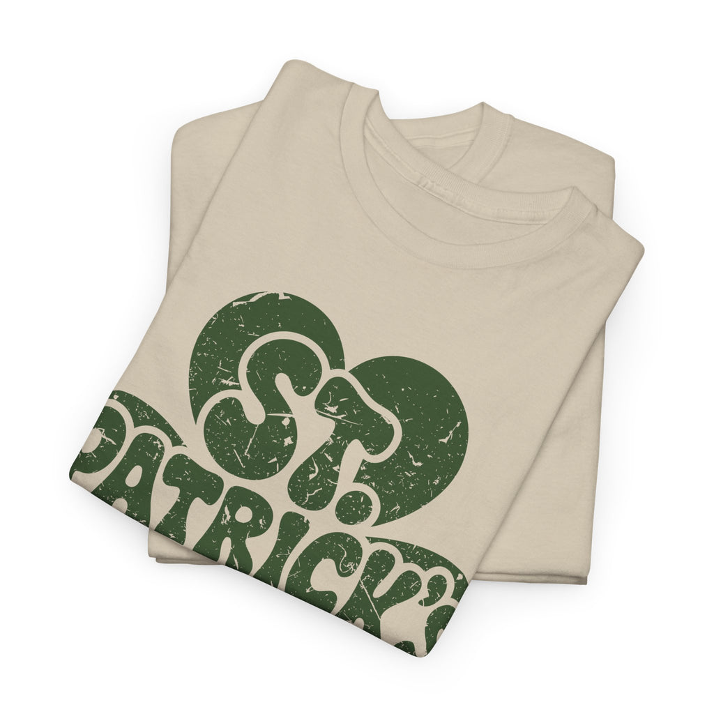 St. Patrick's Day Shamrock Tee — Retro Bubble Lettering Unisex Cotton Tee