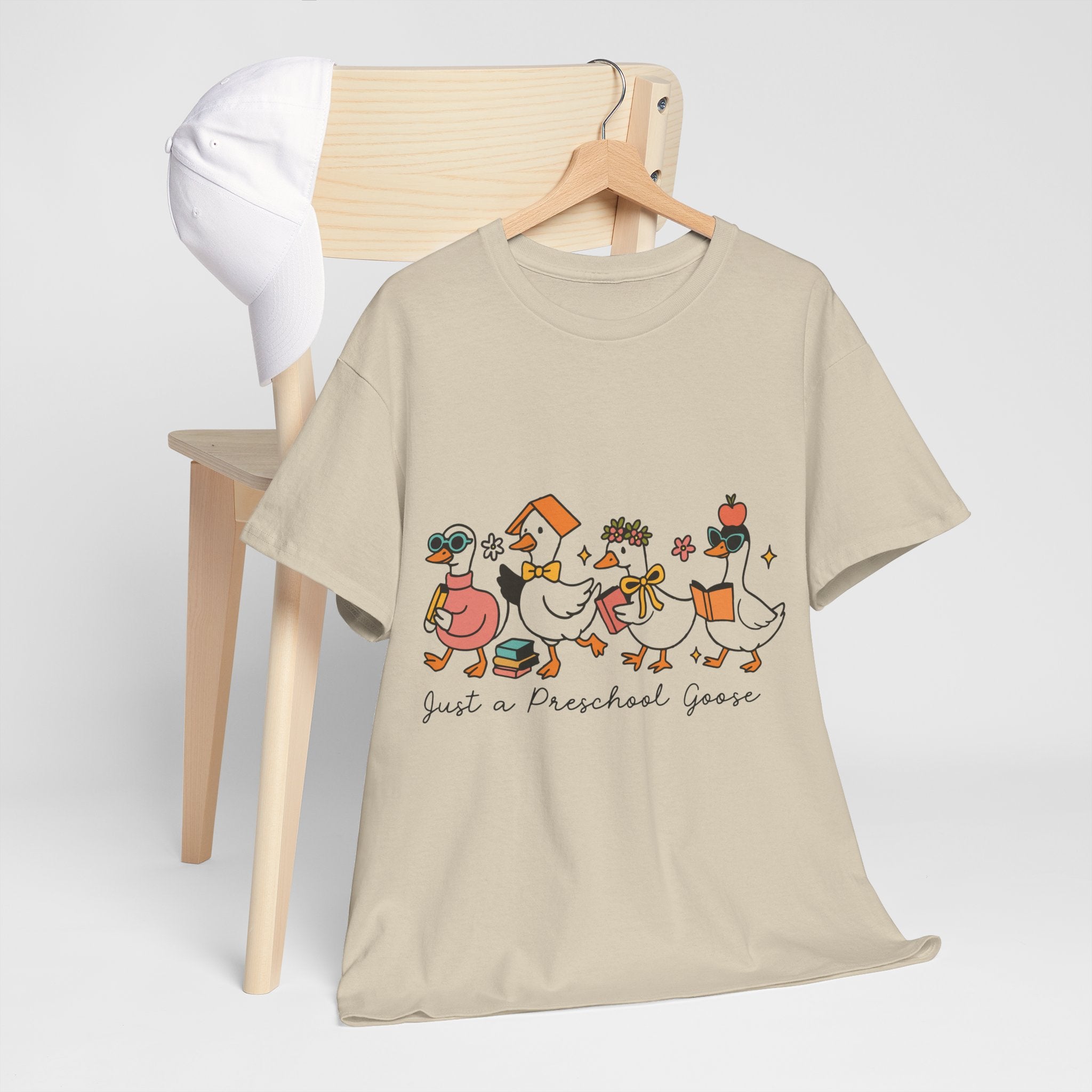 "Just A Preschool Goose" Unisex Cotton Tee