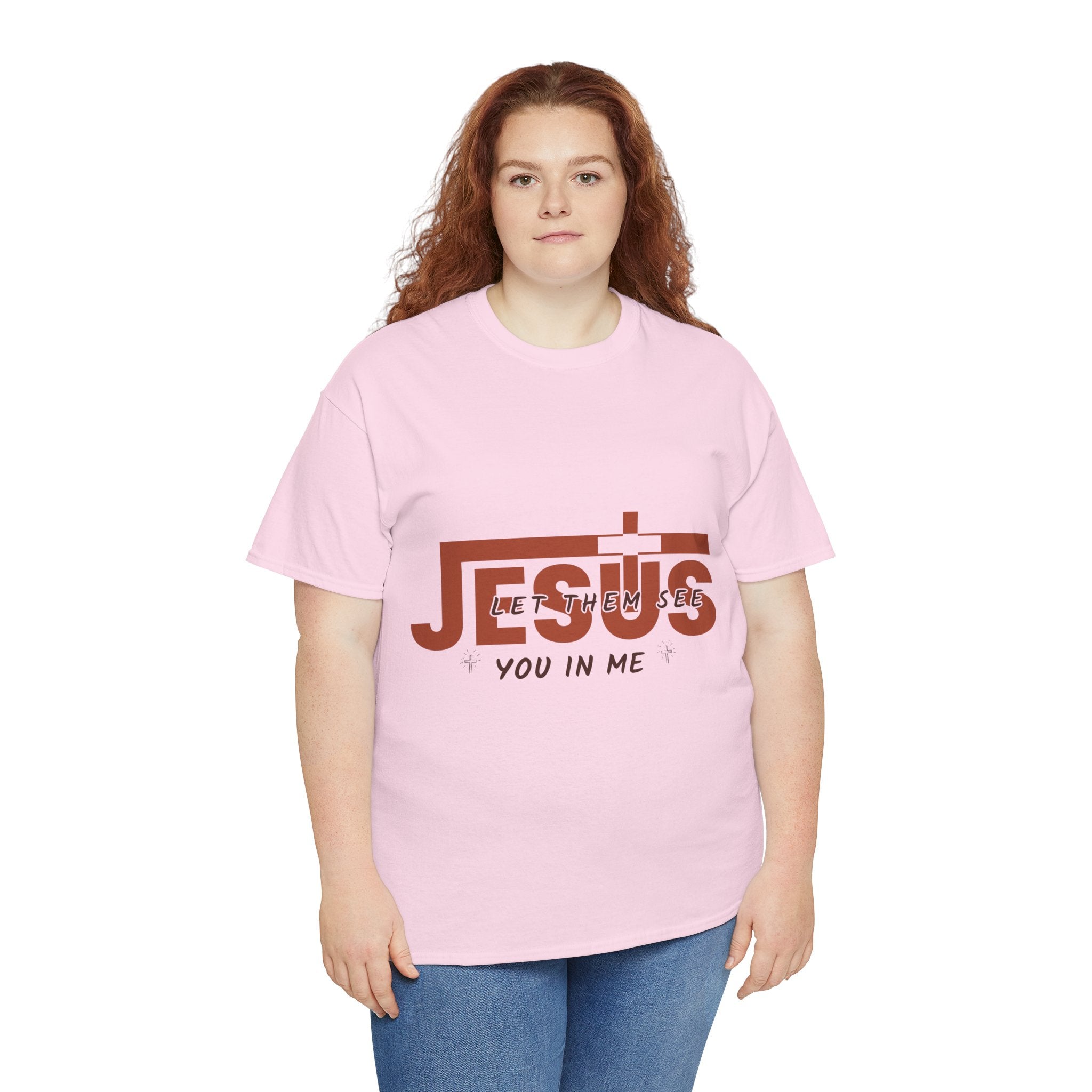 Jesus, Let Them See You in Me T-Shirt — Minimalist Christian Cross Unisex Cotton Tee
