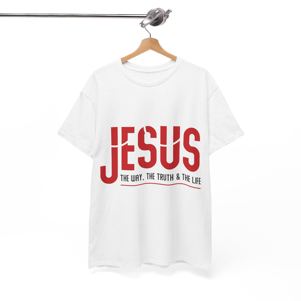 Jesus The Way The Truth & The Life T-Shirt — Bold Red Christian Unisex Cotton Tee
