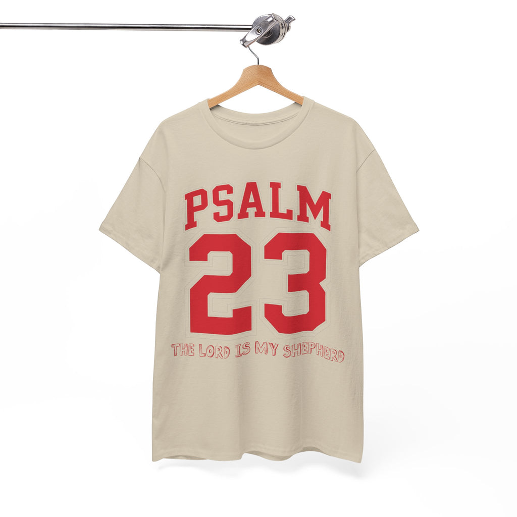 Psalm 23 Varsity T-Shirt — “The Lord Is My Shepherd” Unisex Cotton Tee