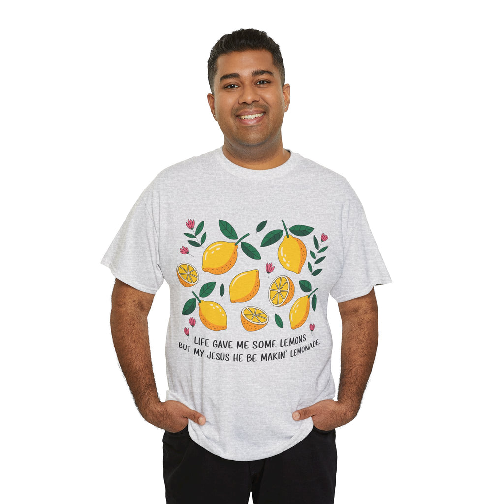Christian Lemonade Tee — "Life gave me some lemons but my Jesus he be makin’ lemonade"Unisex Cotton Tee