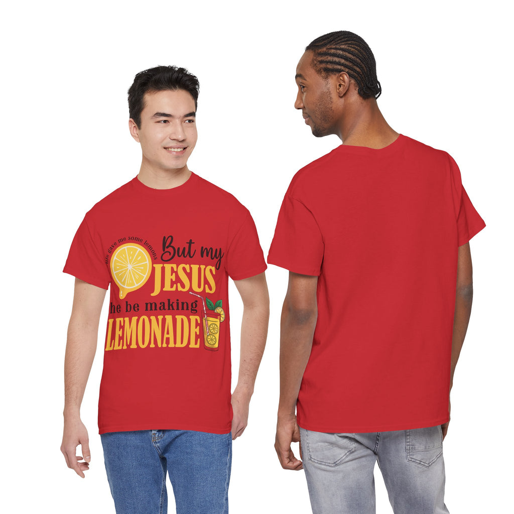 Jesus Lemonade Tee — Lemon Slice & Glass Graphic Christian Unisex Cotton T-Shirt