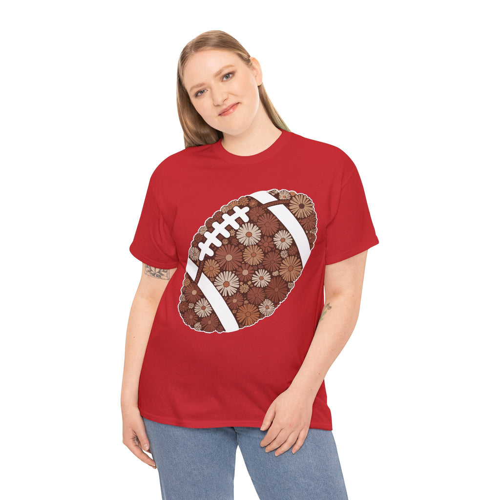 Game Day Touch Down Football Tee — Helmets, Flags & Cheer Icons Unisex Cotton Tee