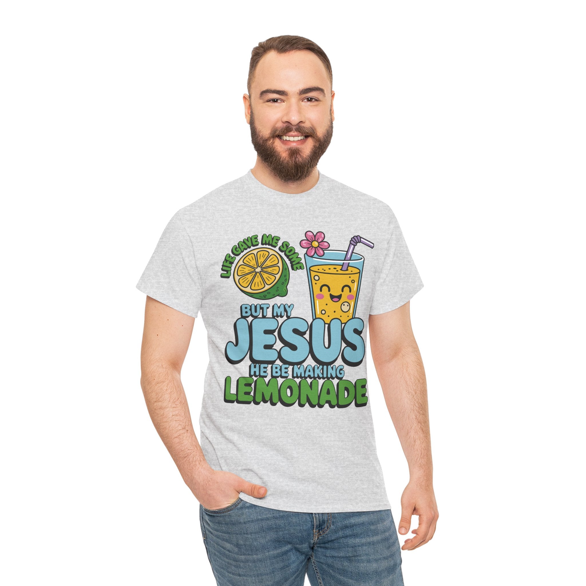 Christian Lemonade T‑Shirt — "Life Gave Me Some Lemons, My Jesus Makes Lemonade"Unisex Cotton Tee