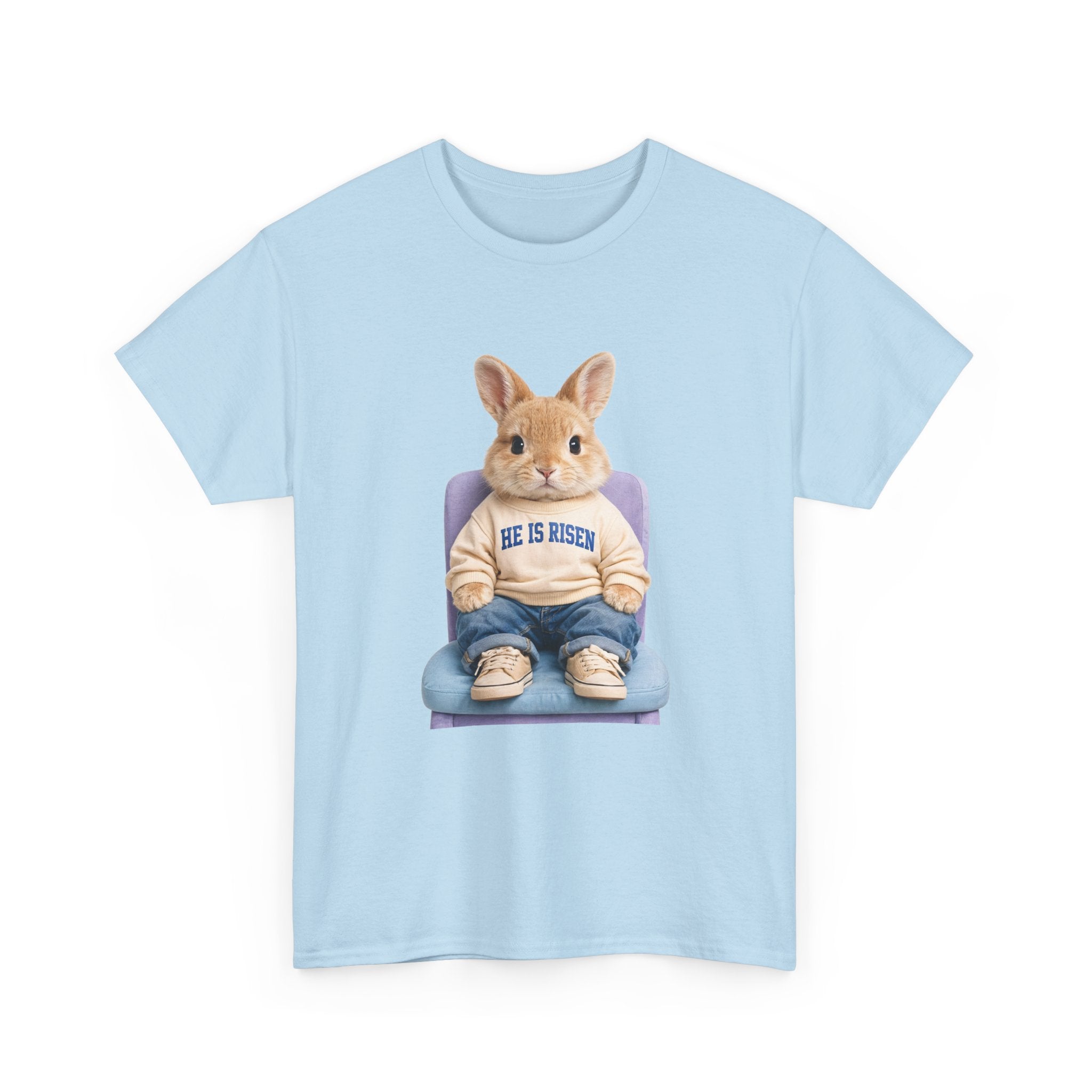 Easter 'He Is Risen' Bunny Unisex Cotton Tee