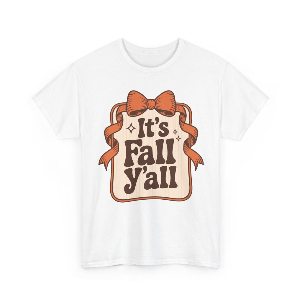 It’s Fall Y’all Autumn Ribbon Unisex Cotton Tee