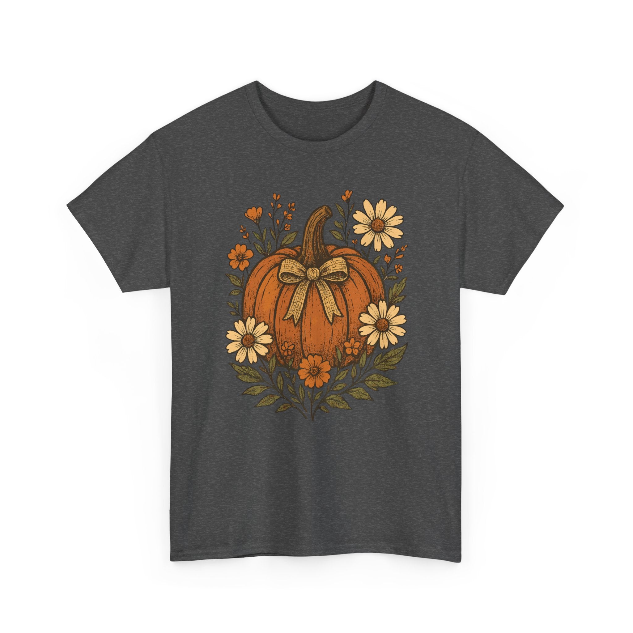 Pumpkin Daisy Unisex Cotton Tee