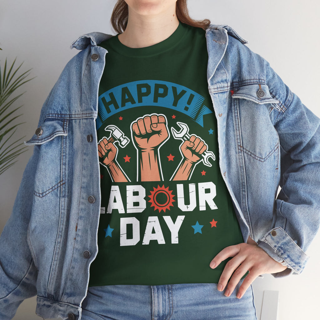 Happy US Labour Day Unisex Heavy Cotton T-Shirt