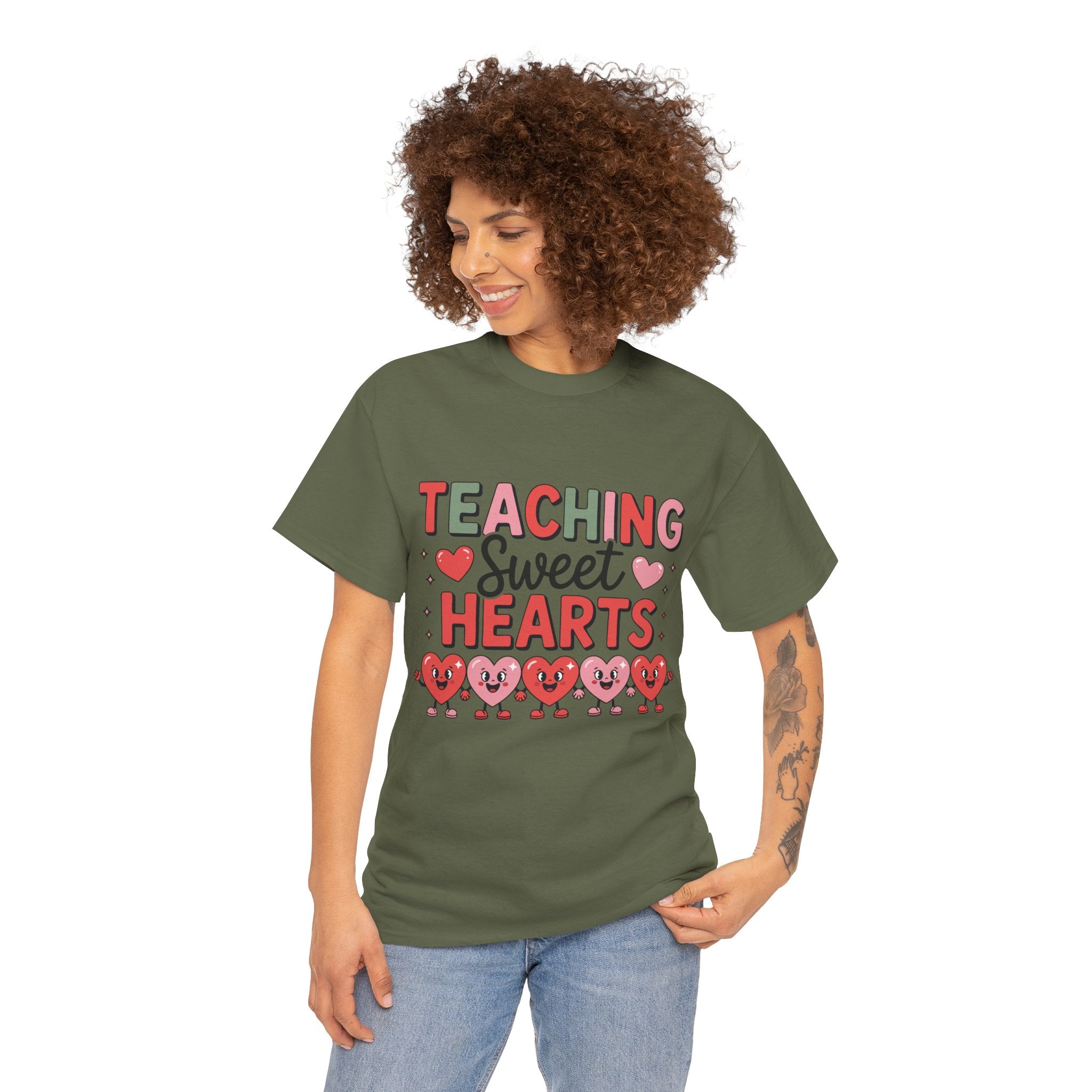 Teaching Sweet Hearts Valentine Teacher Unisex Cotton T-Shirt