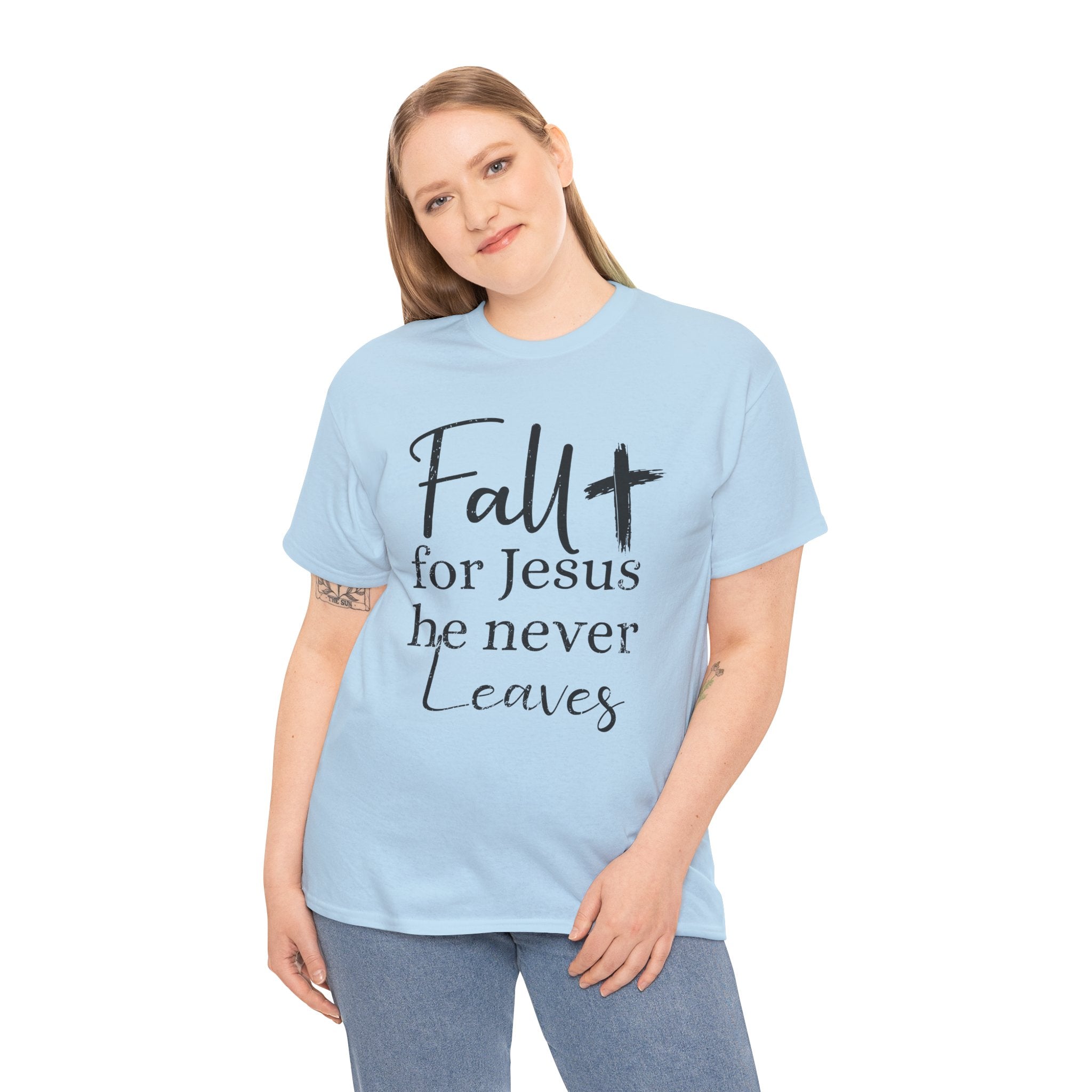 Fall for Jesus Pumpkin Church Unisex Cotton T-Shirt