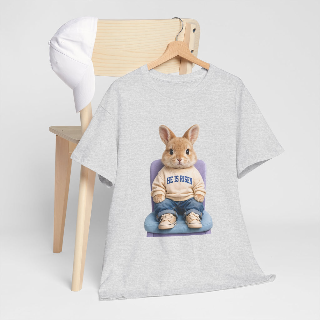 Easter 'He Is Risen' Bunny Unisex Cotton Tee