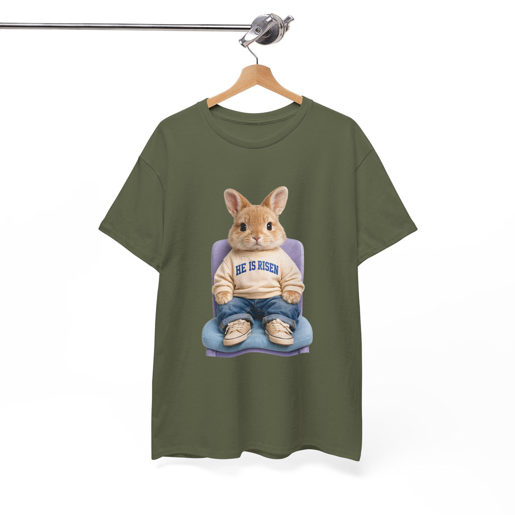 Easter 'He Is Risen' Bunny Unisex Cotton Tee