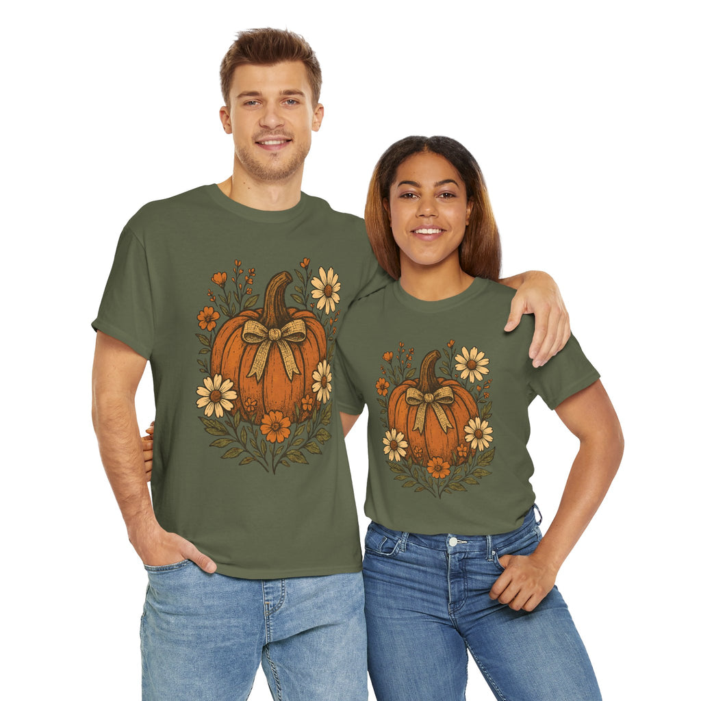 Pumpkin Daisy Unisex Cotton Tee