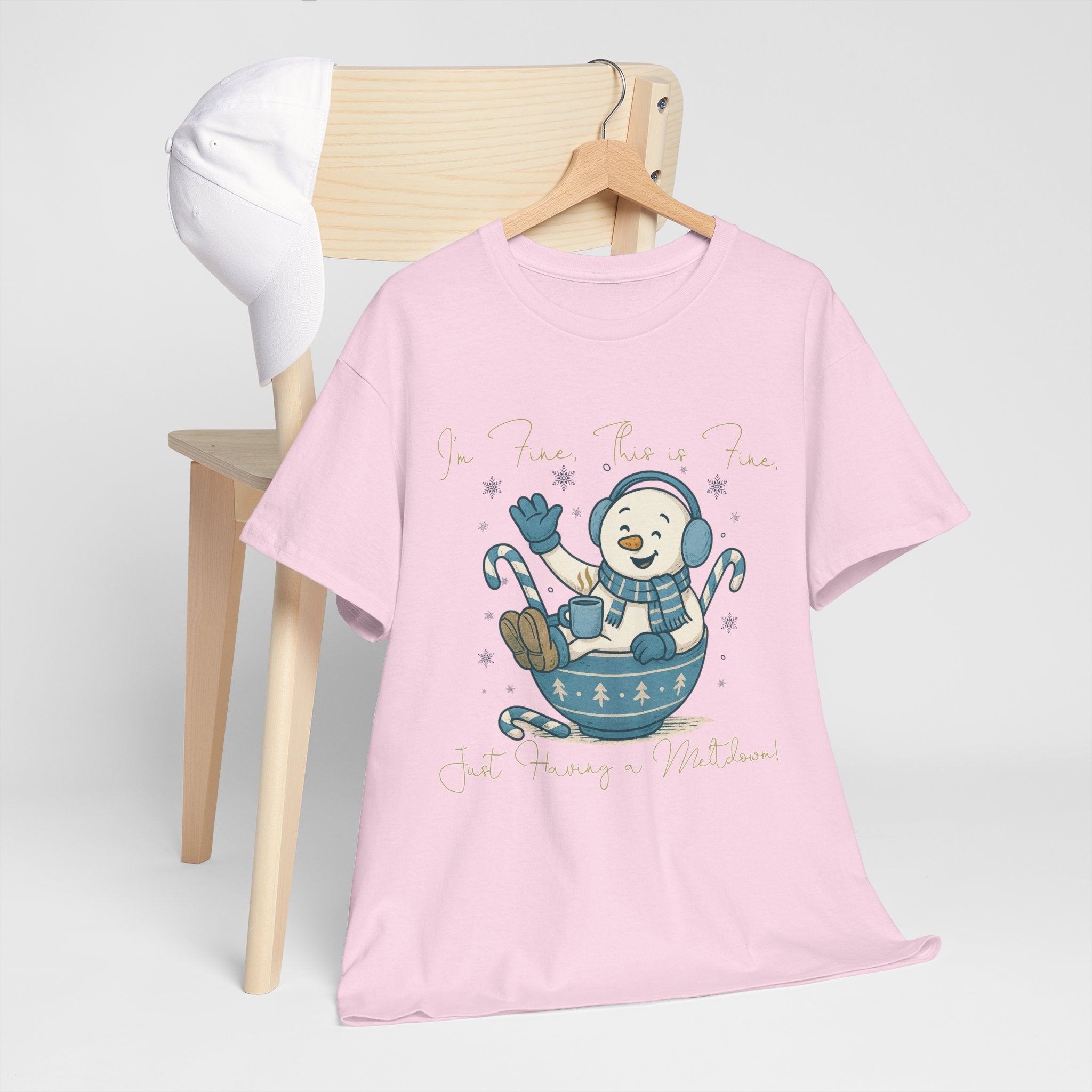 Snowman Hot Cocoa Unisex Cotton Tee