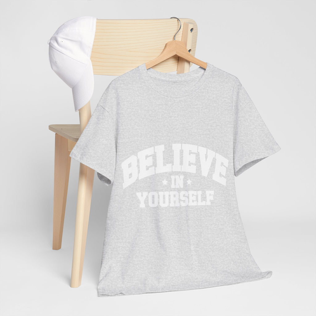 Believe in Yourself Varsity Unisex Cotton Tee
