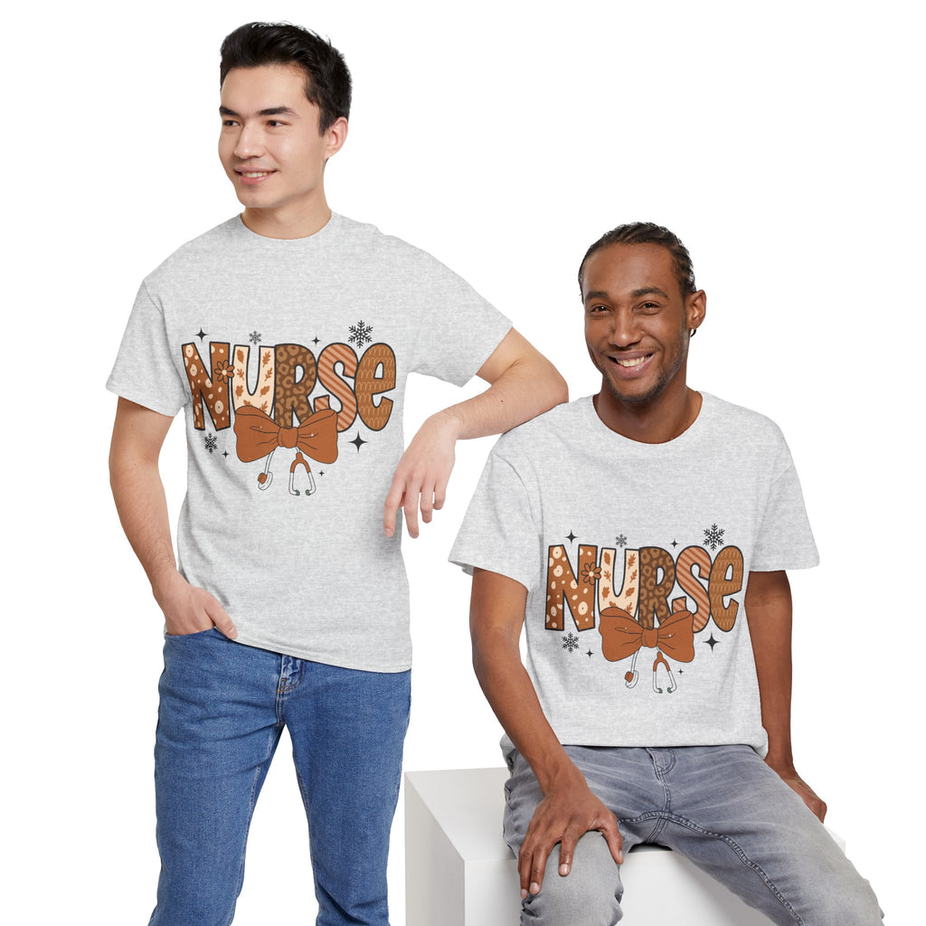 NURSE Fall Stethoscope Tee — Brown Autumn Nurse Unisex CottonT shirt