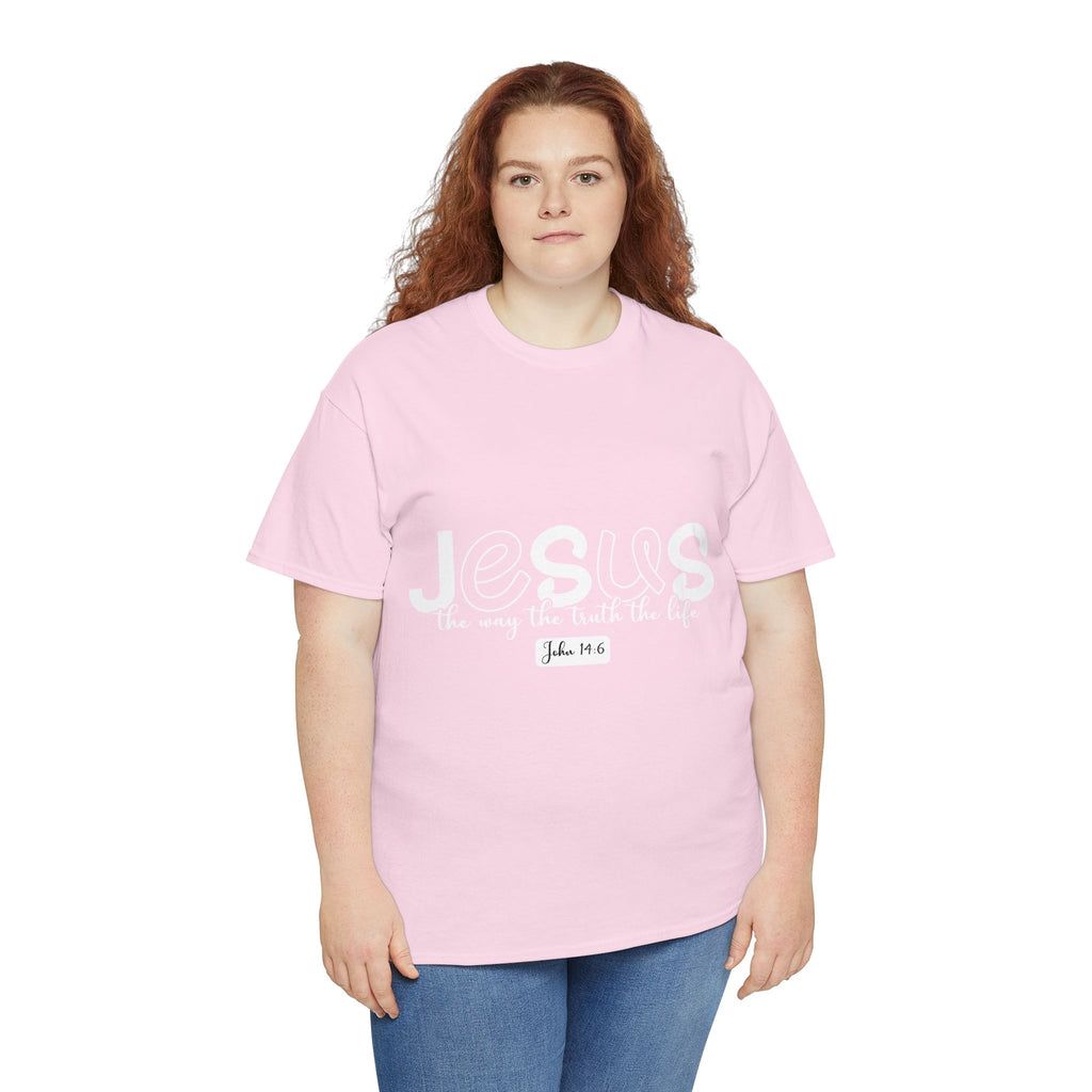 John 14:6 Christian Tee — Minimalist Script Faith T-Shirt