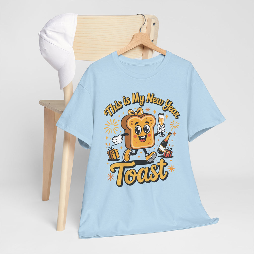 New Year Toast T-Shirt — "This Is My New Year Toast" Champagne & Fireworks Unisex Cotton Tee