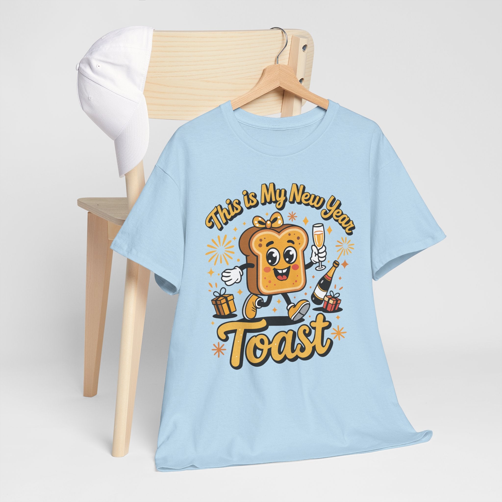 New Year Toast T-Shirt — "This Is My New Year Toast" Champagne & Fireworks Unisex Cotton Tee