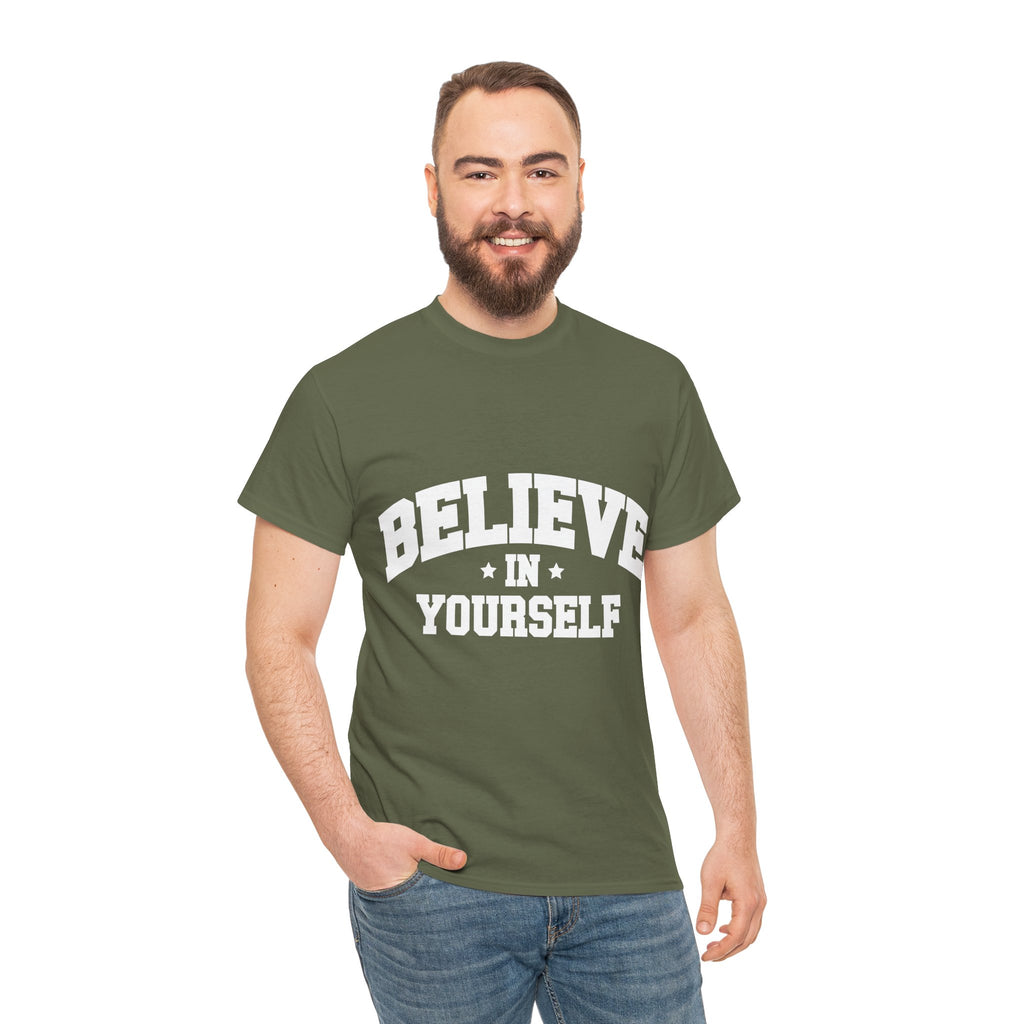 Believe in Yourself Varsity Unisex Cotton Tee