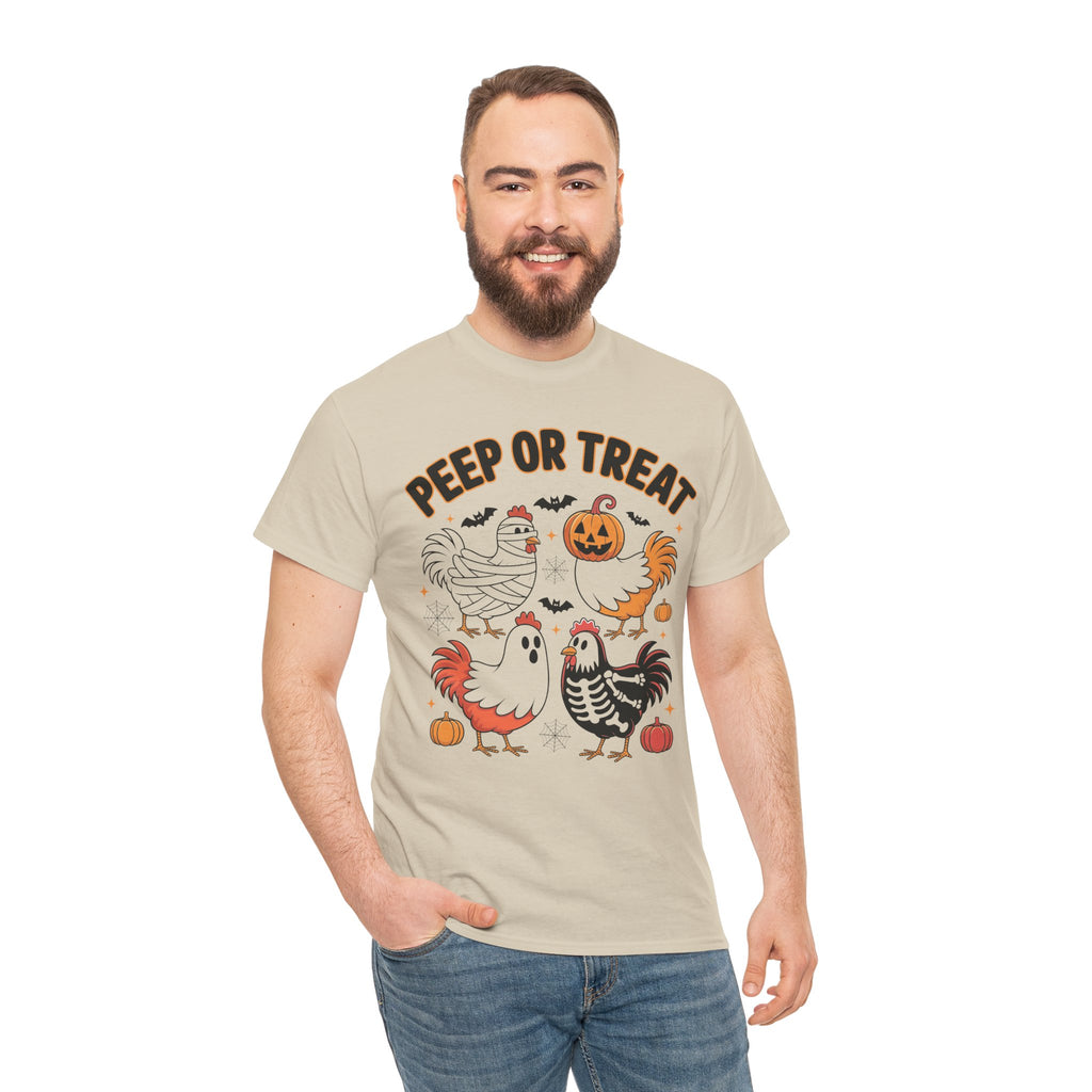 Peep or Treat Halloween Unisex Cotton Tee
