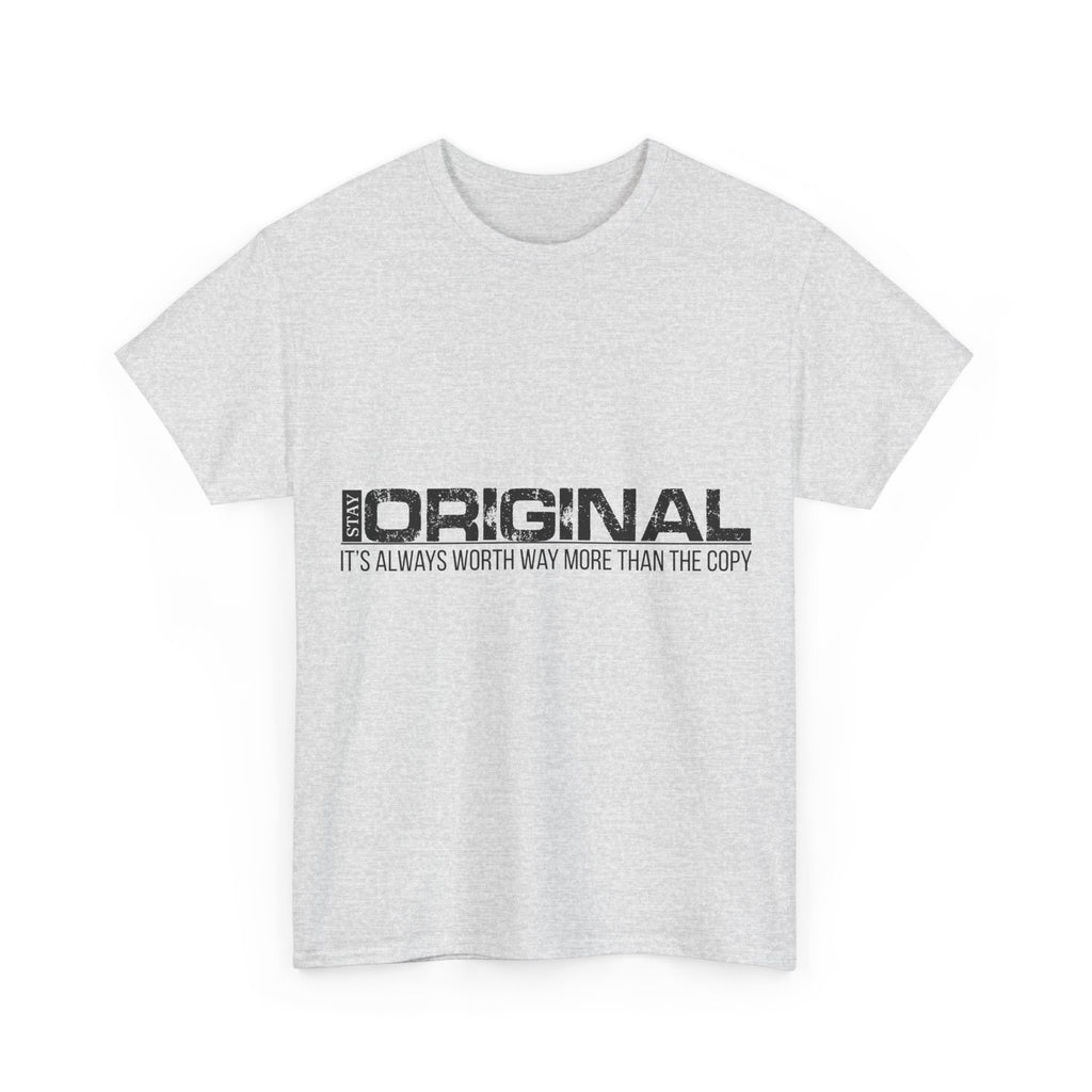 STAY SILENT Minimalist Tee — Vertical Text Black Unisex Cotton Tee