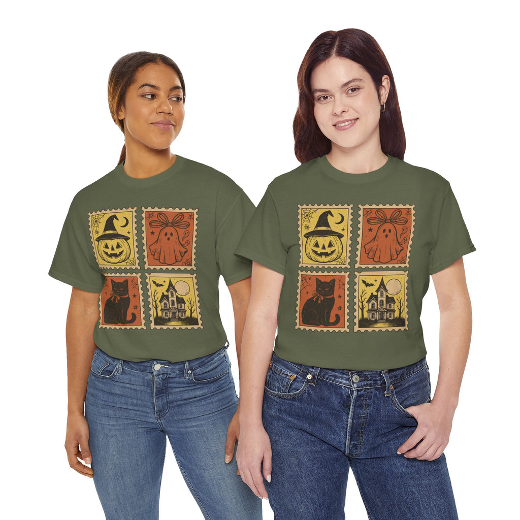 Halloween Stamp Collection Unisex Cotton Tee